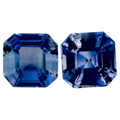 2.24 Ct Blue Sapphire Asscher Loose Gemstone