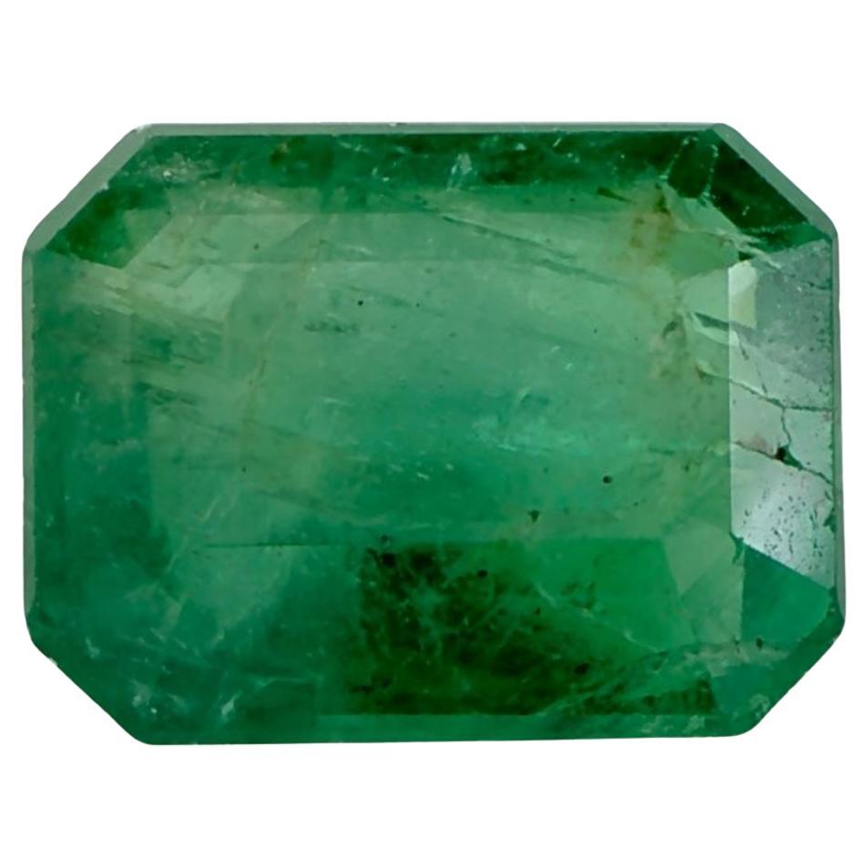 2.24 Ct Emerald Octagon Cut Loose Gemstone For Sale