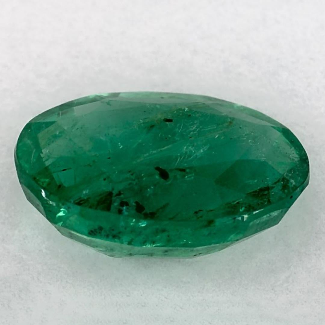 2.24 Ct Emerald Oval Loose Gemstone In New Condition For Sale In Fort Lee, NJ