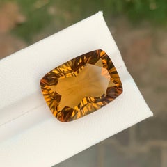 22.40 Carat Natural Loose Honey Citrine Cushion Shape Gemstone