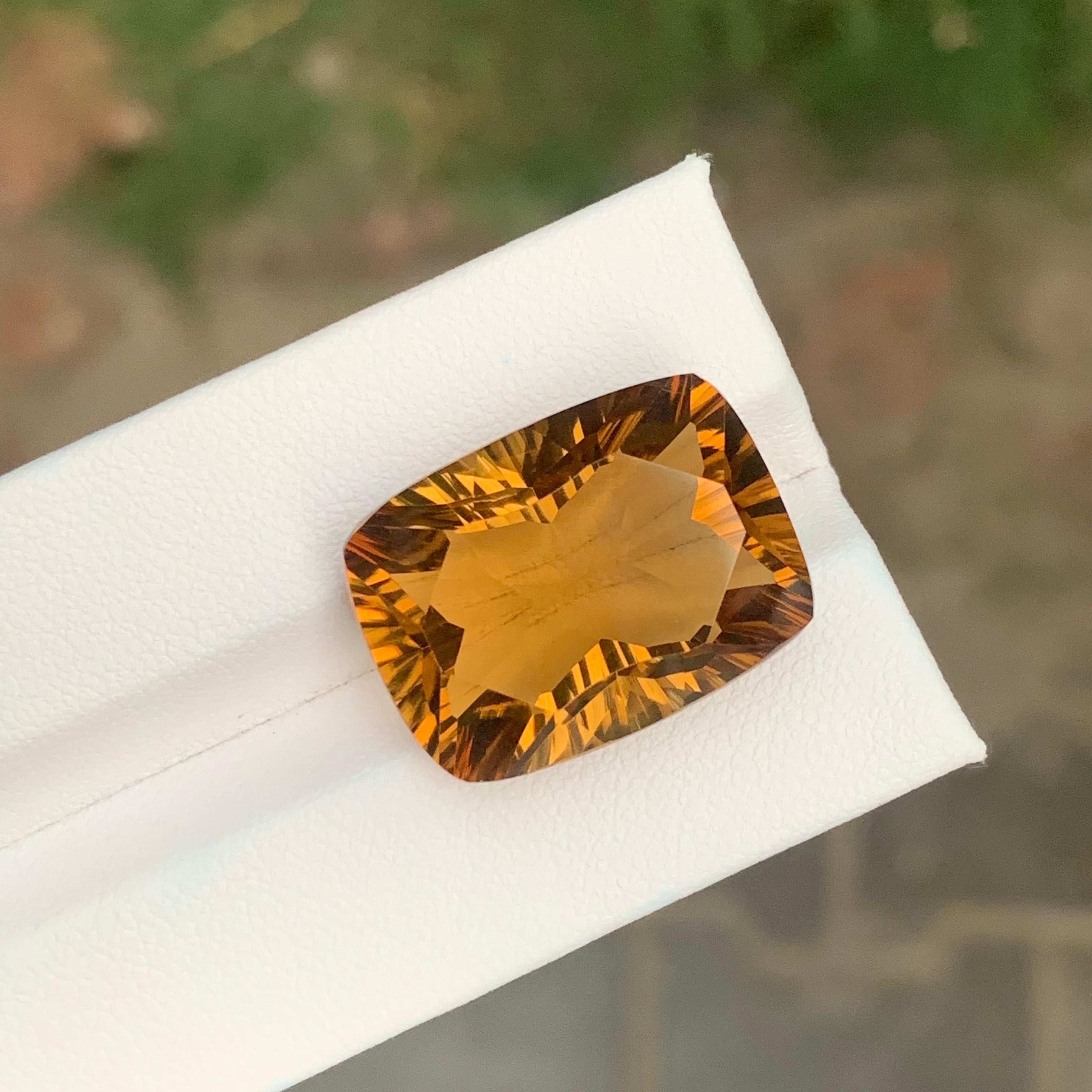 22,40 Karat Natürlicher loser Honig Citrin Kissenform Edelstein (Arts and Crafts) im Angebot
