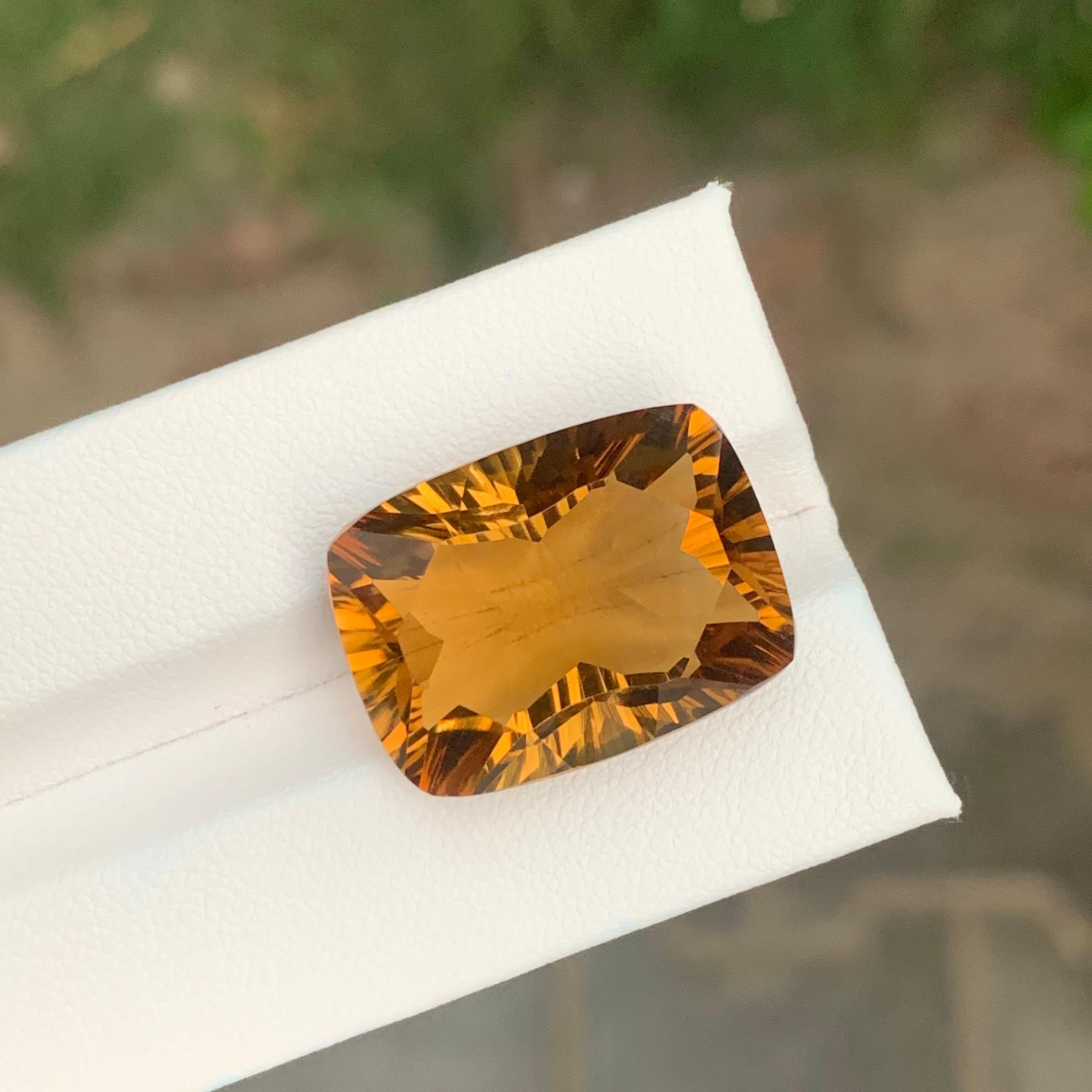 22,40 Karat Natürlicher loser Honig Citrin Kissenform Edelstein im Zustand „Neu“ im Angebot in Peshawar, PK