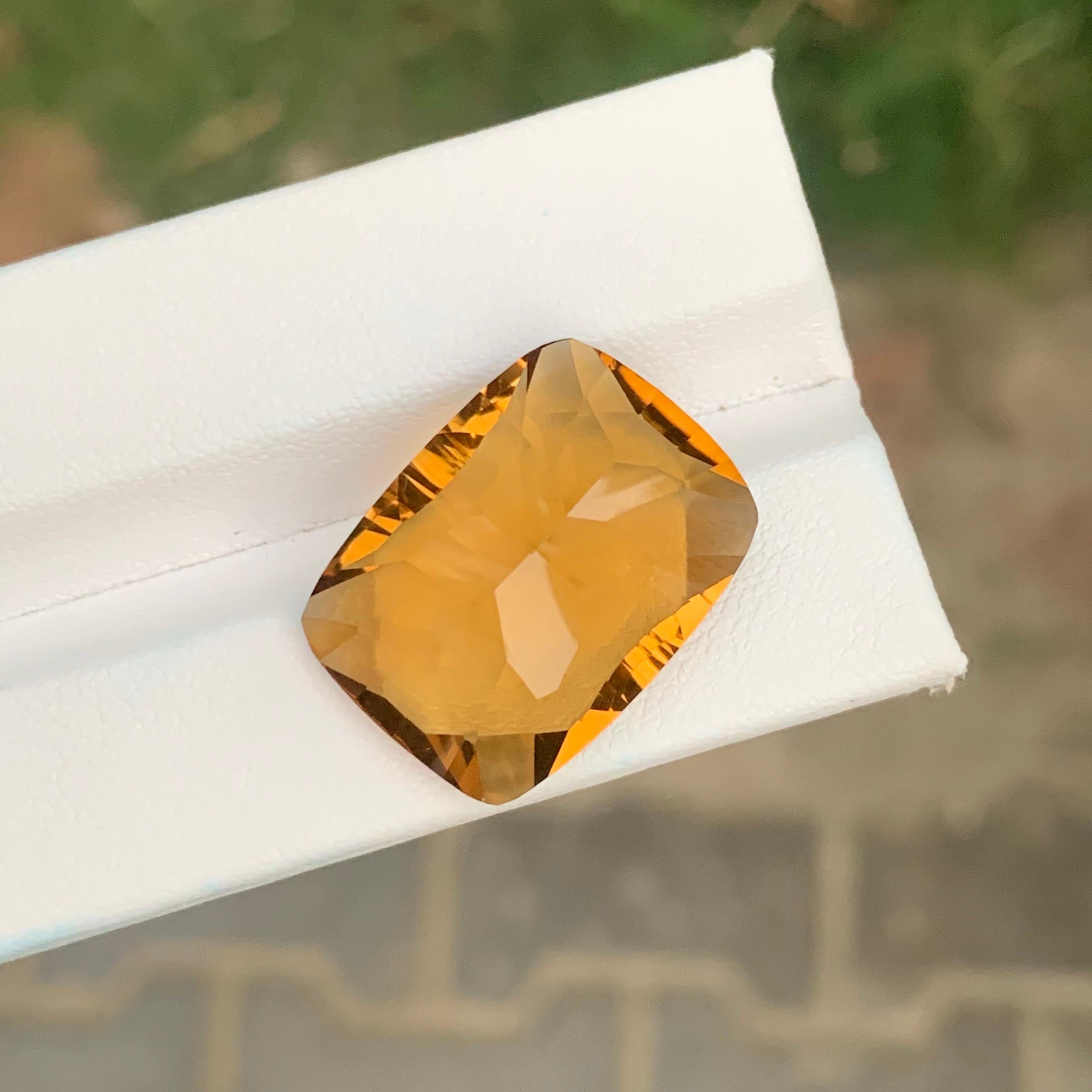 22,40 Karat Natürlicher loser Honig Citrin Kissenform Edelstein für Damen oder Herren im Angebot