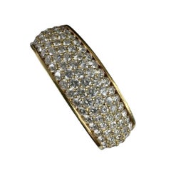 22.45 ctw Diamond 18K Yellow Gold Bangle Bracelet by Jose Hess