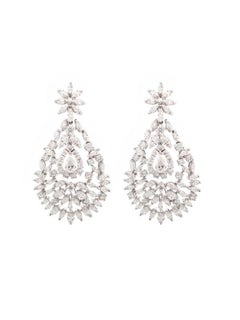 22.49ct Diamond 18K Gold Set of Necklace & Earrings