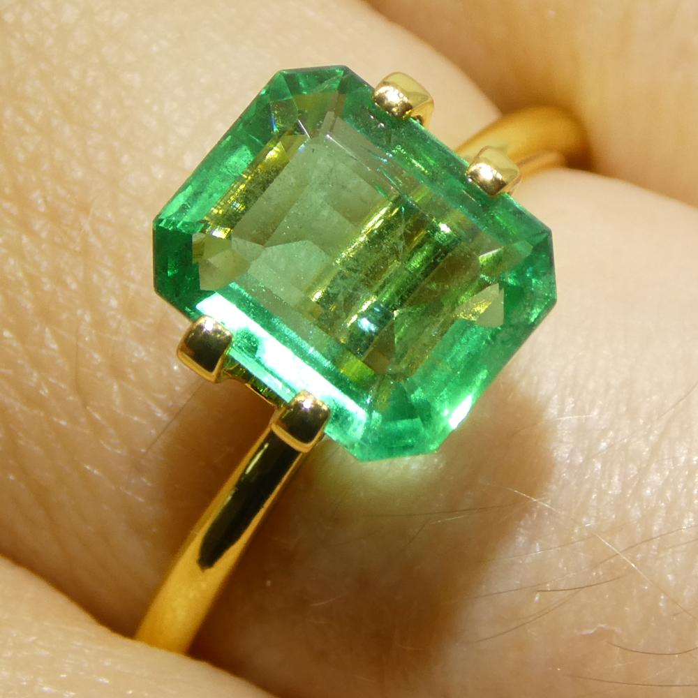 2.24ct Octagonal/Emerald Cut Green Emerald from Zambia (Émeraude verte de Zambie) en vente 8