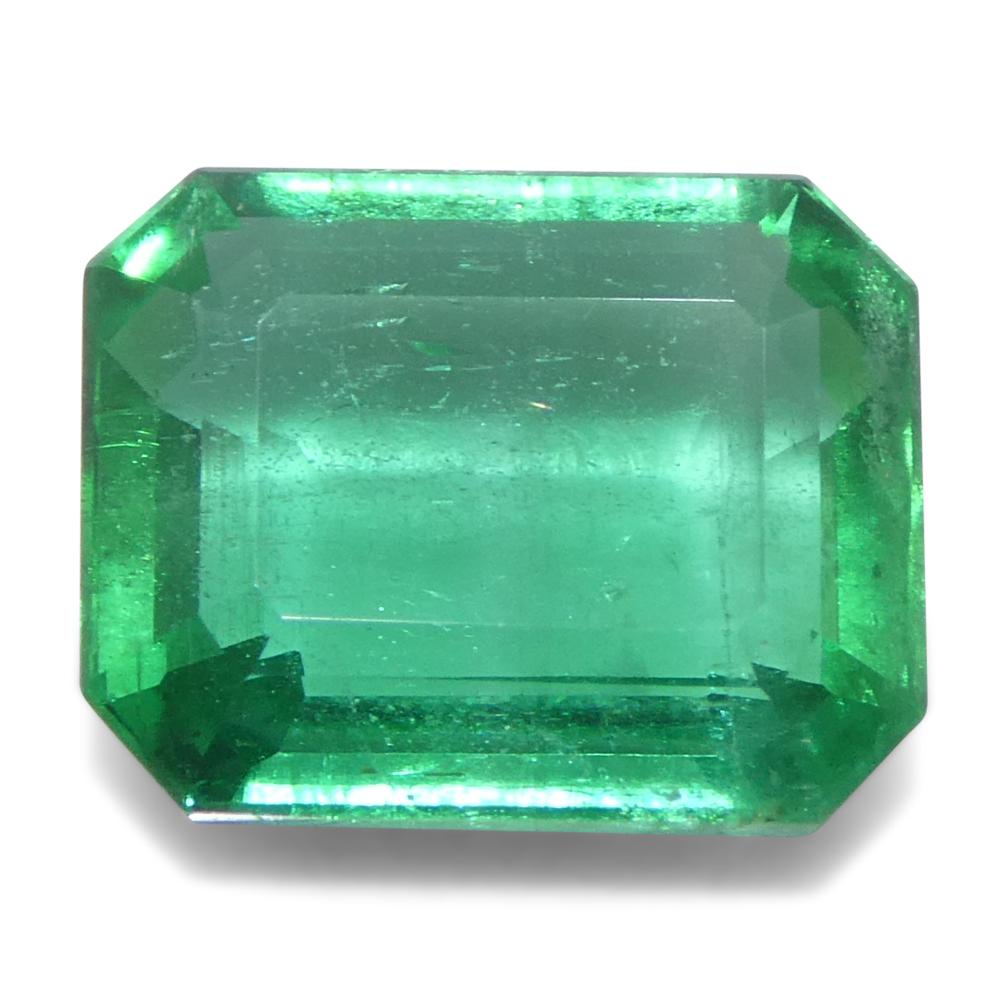 Taille émeraude 2.24ct Octagonal/Emerald Cut Green Emerald from Zambia (Émeraude verte de Zambie) en vente