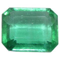 2.24ct Octagonal/Emerald Cut Green Emerald from Zambia (Émeraude verte de Zambie)
