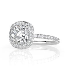 2.24ct Old Mine Cut Diamond Engagement Ring