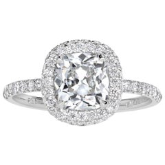 2.24ct Old Mine Cut Diamond Engagement Ring