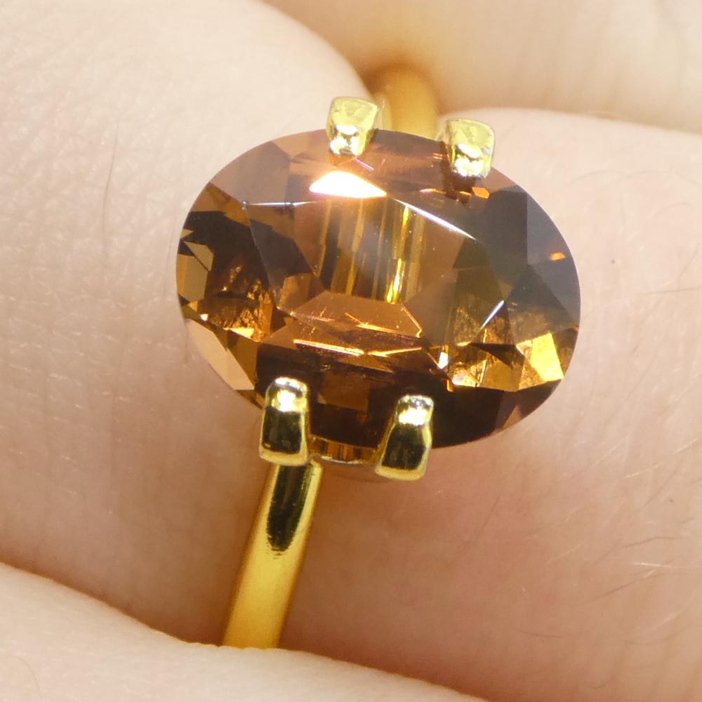 Taglio ovale 2.24ct Tormalina arancione ovale in vendita