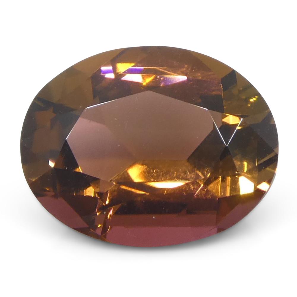 2.24ct Tormalina arancione ovale in vendita 1
