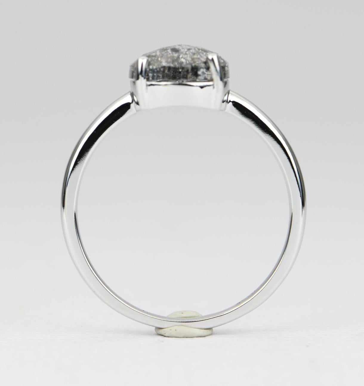 Women's or Men's 2.24 Carat Pear Shape Diamond Solitaire Engagement Ring 14 Karat Gold AD2021-5