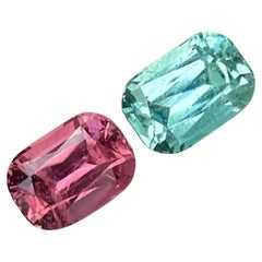 2,25 und 2,75 Karat Umgekehrte Farbe Natürlicher Turmalin Paar Afghanische Edelsteine