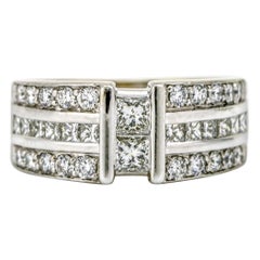 2.25 Carat 14 Karat White Gold Diamond Band Ring