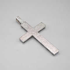 2.25 Carat Diamond Cross in 18 Karat White Gold