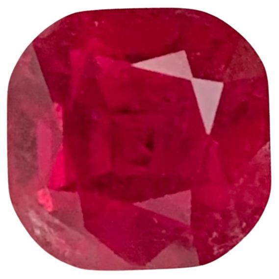 2.25 Carat Excellent Faceted Rubellite Tourmaline Cushion Shape Gemstone