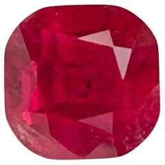 Gema de turmalina rubelita facetada excelente de 2,25 quilates en forma de cojín