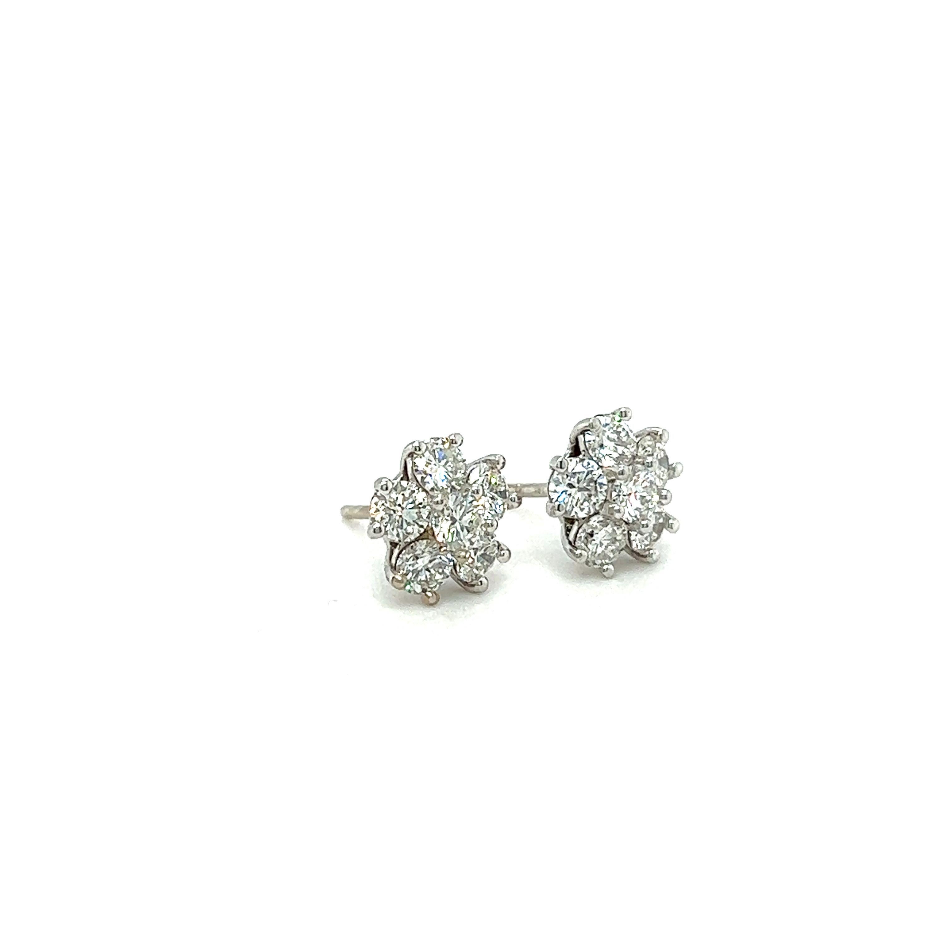 Boucles d'oreilles en diamant naturel de 2,25 carats Unisexe en vente