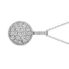Collana con diamanti naturali da 2,25 carati Ciondolo in oro bianco 14 carati G SI
