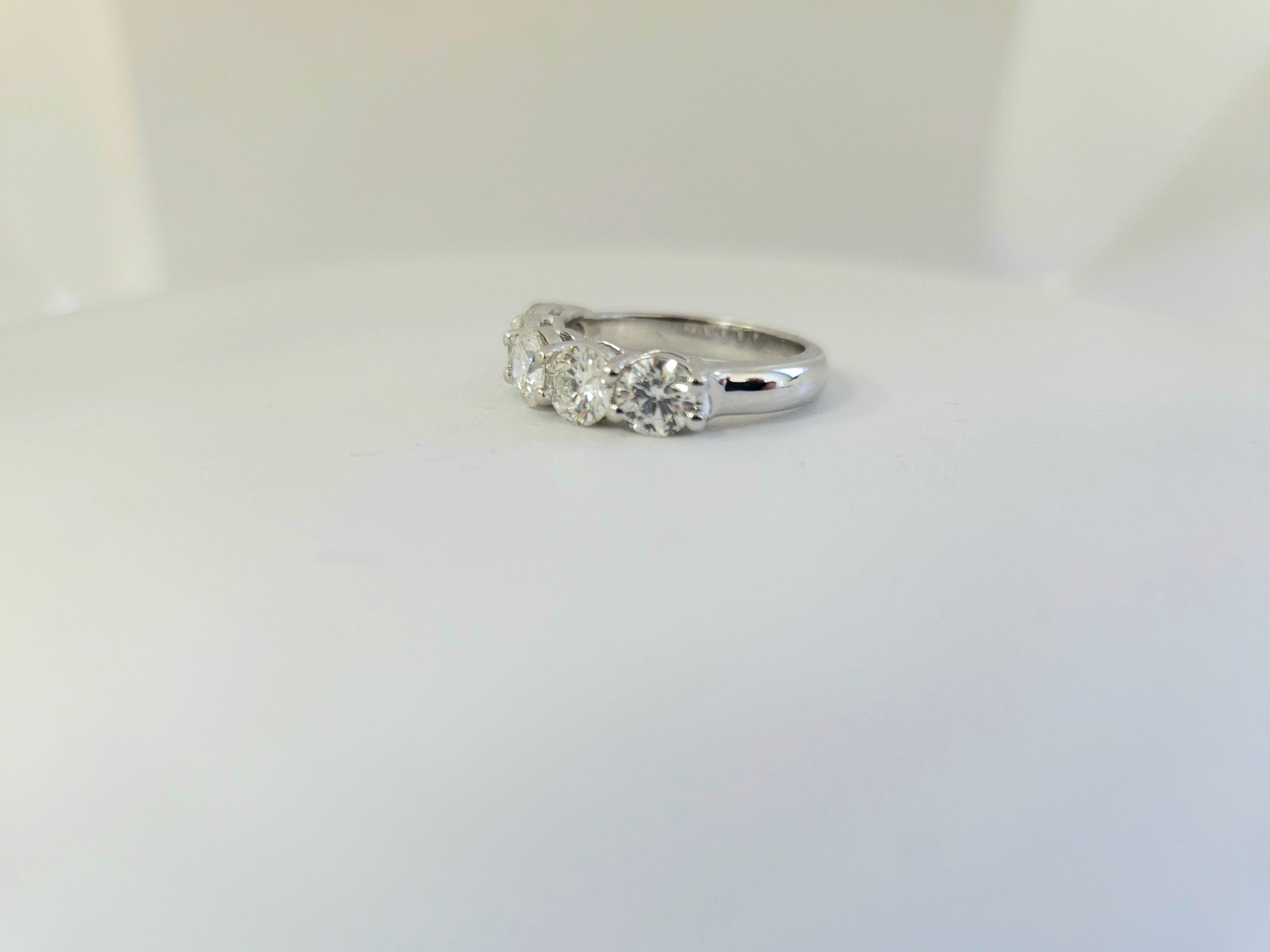 2.25 Carat Natural Diamond White Gold Mini band Ring 14K 
Ring Size 6.5, average H-I-VS 5.19 grams.

*Free Shipping within U.S*