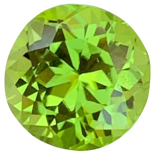 2.25 Carat Natural Loose Apple Green Peridot Round Shape Gem For Ring Jewellery 