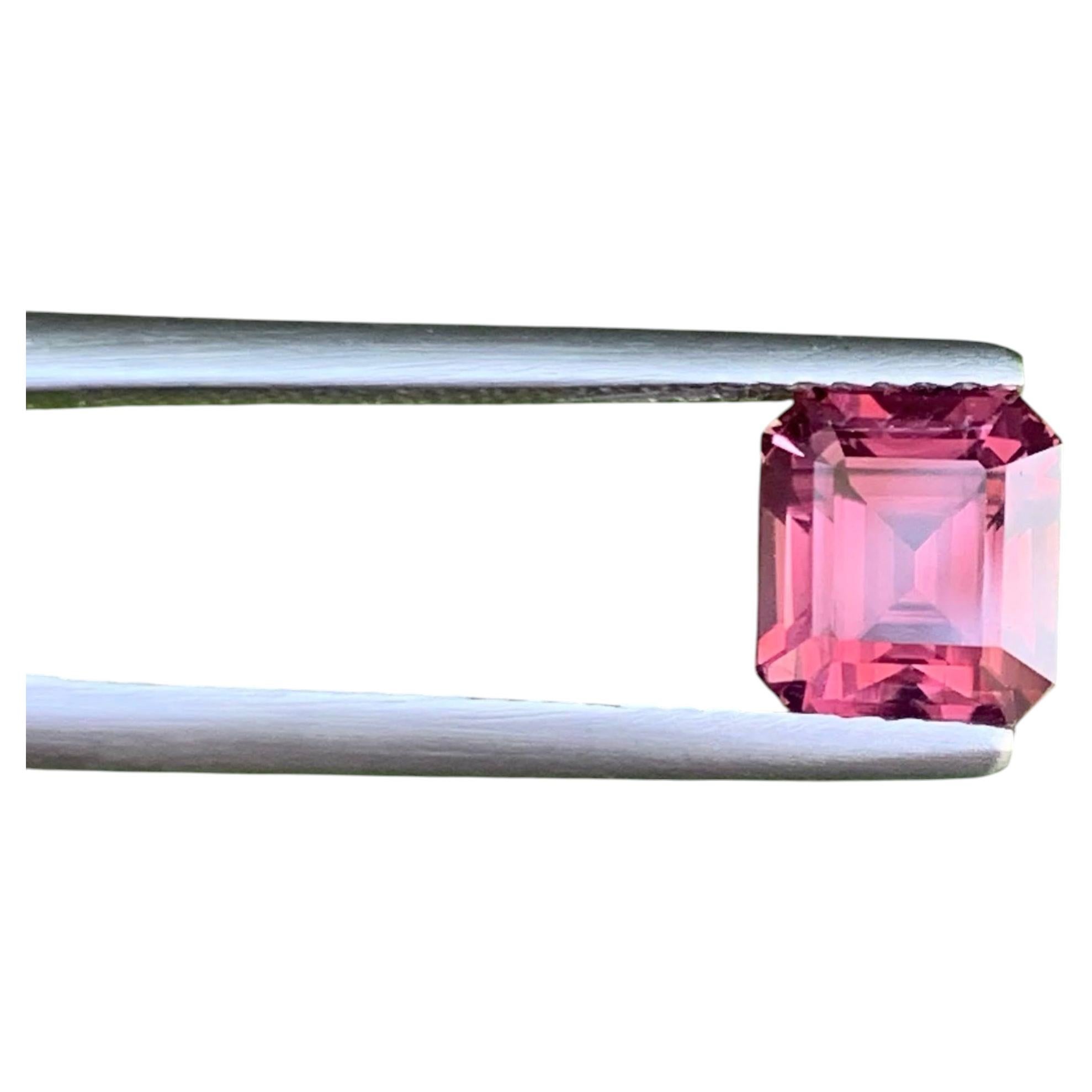 2.25 Carat Natural Loose Bubblegum Pink Spinel Emerald Cut Afghan Gemstone