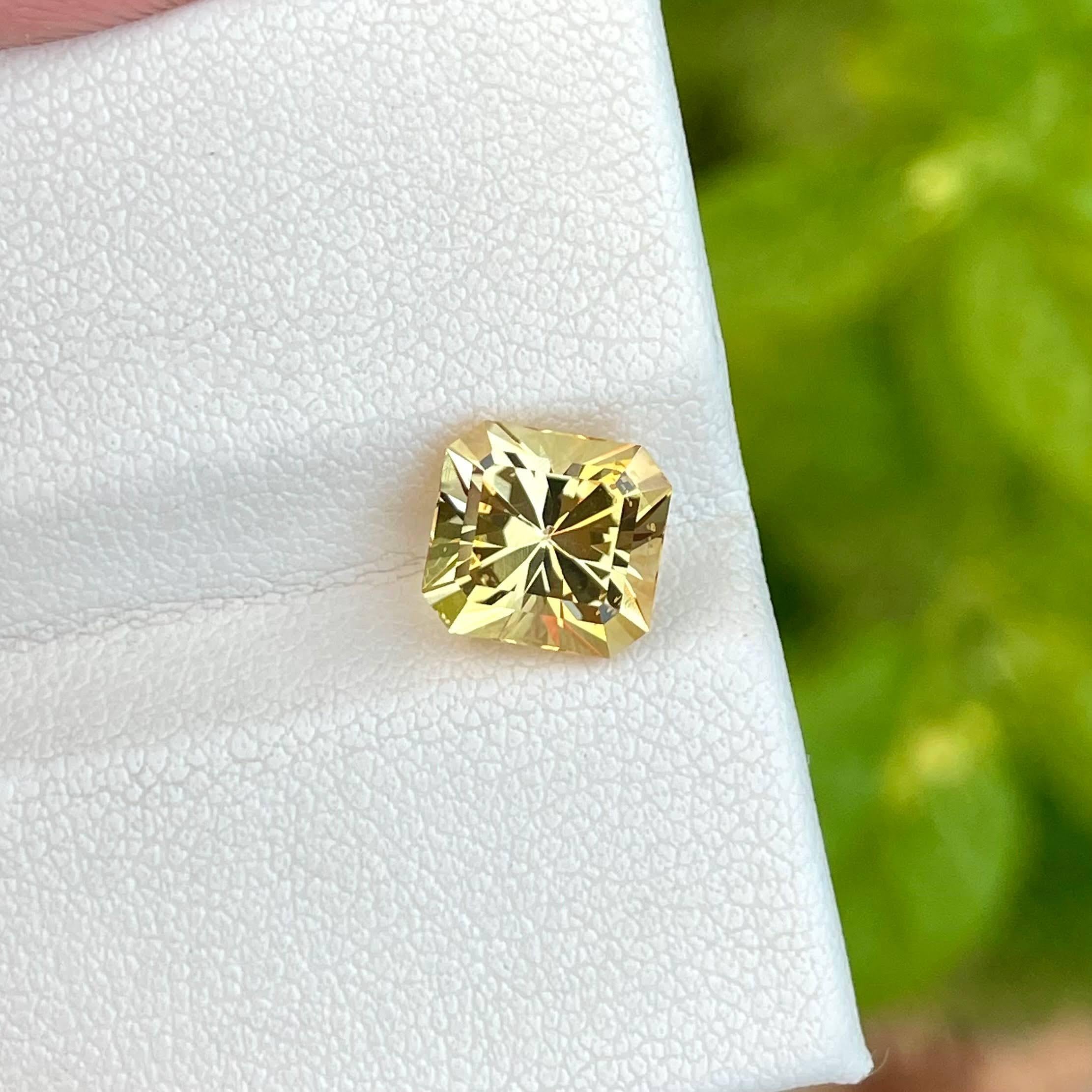 Women's or Men's 2.25 Carat Natural Loose Citrine Stone Custom Precision Cut Brazilian Gemstone For Sale