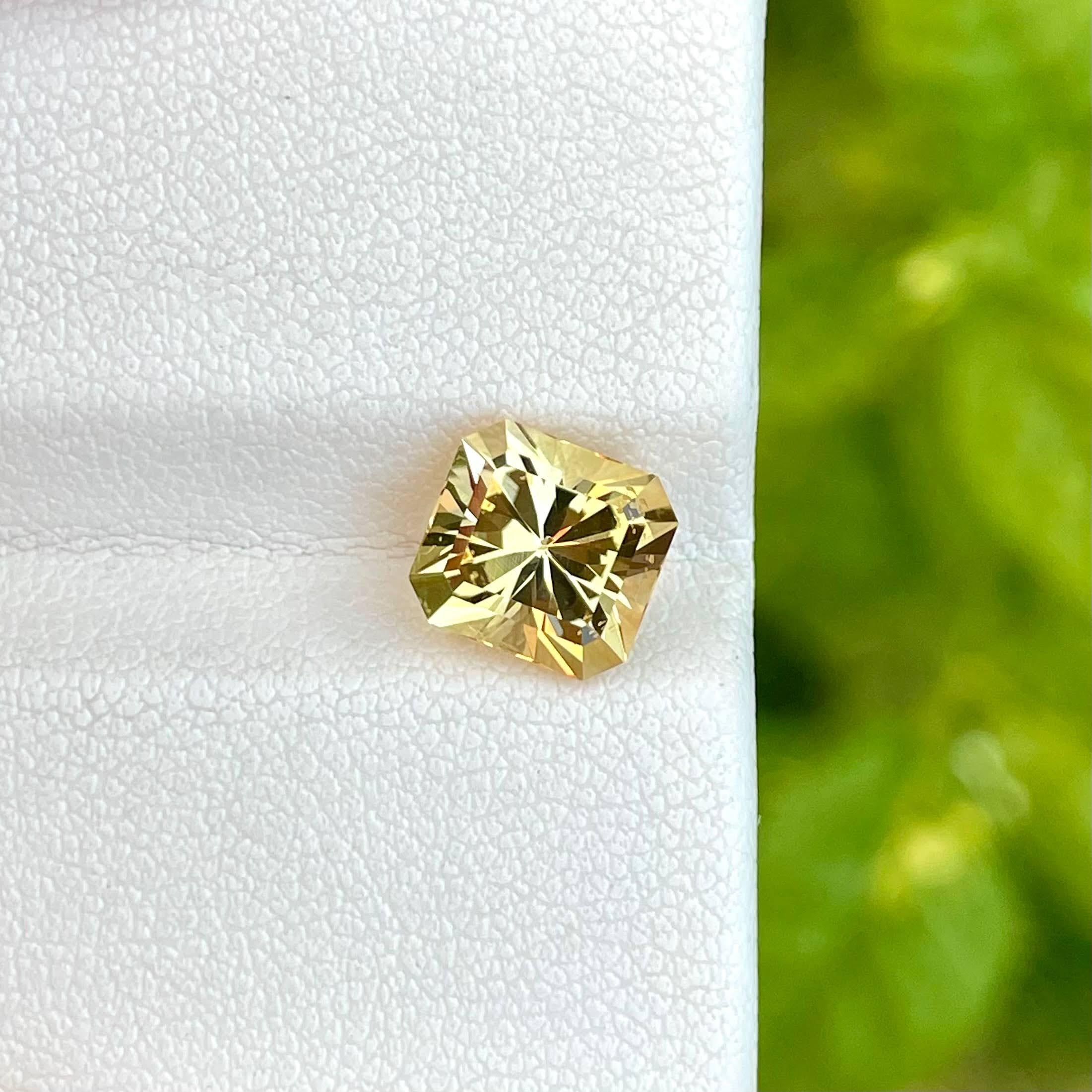 2.25 Carat Natural Loose Citrine Stone Custom Precision Cut Brazilian Gemstone For Sale 1