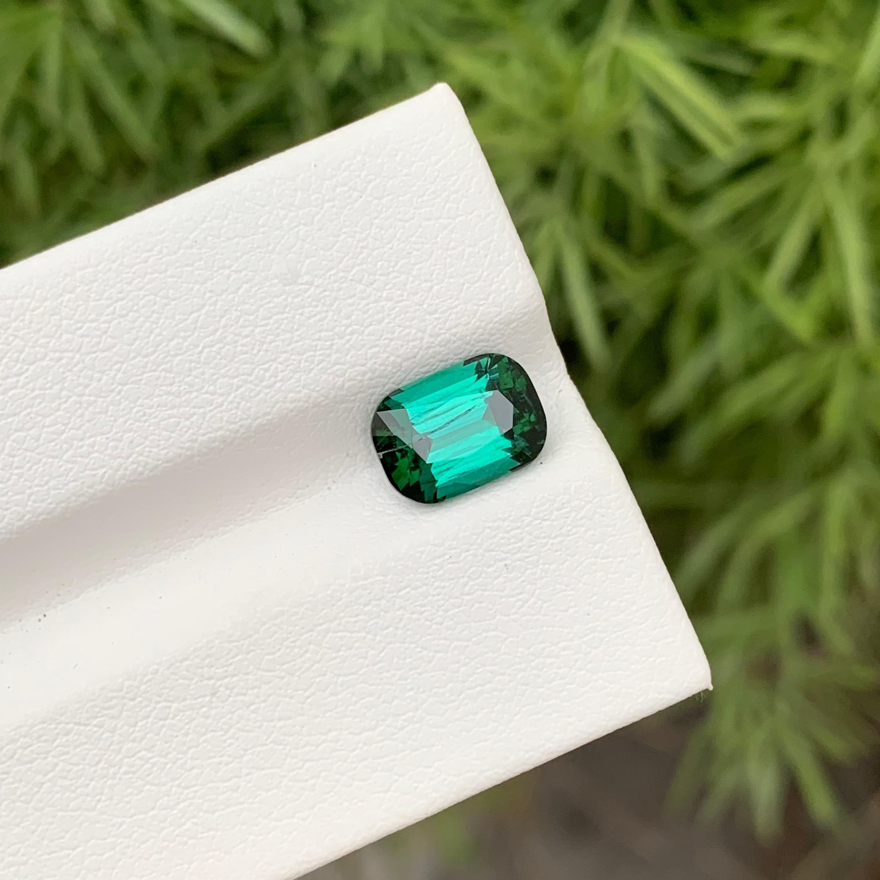 Loose Lagoon Shade Tourmaline
Weight: 2.25 Carats
Dimension: 8.9 x 6.3 x 5.1 Mm
Origin: Afghanistan
Treatment: Non
Certificate: On Demand
Shape: Cushion

Lagoon tourmaline, a captivating gemstone named for the tranquil and mesmerizing colors found