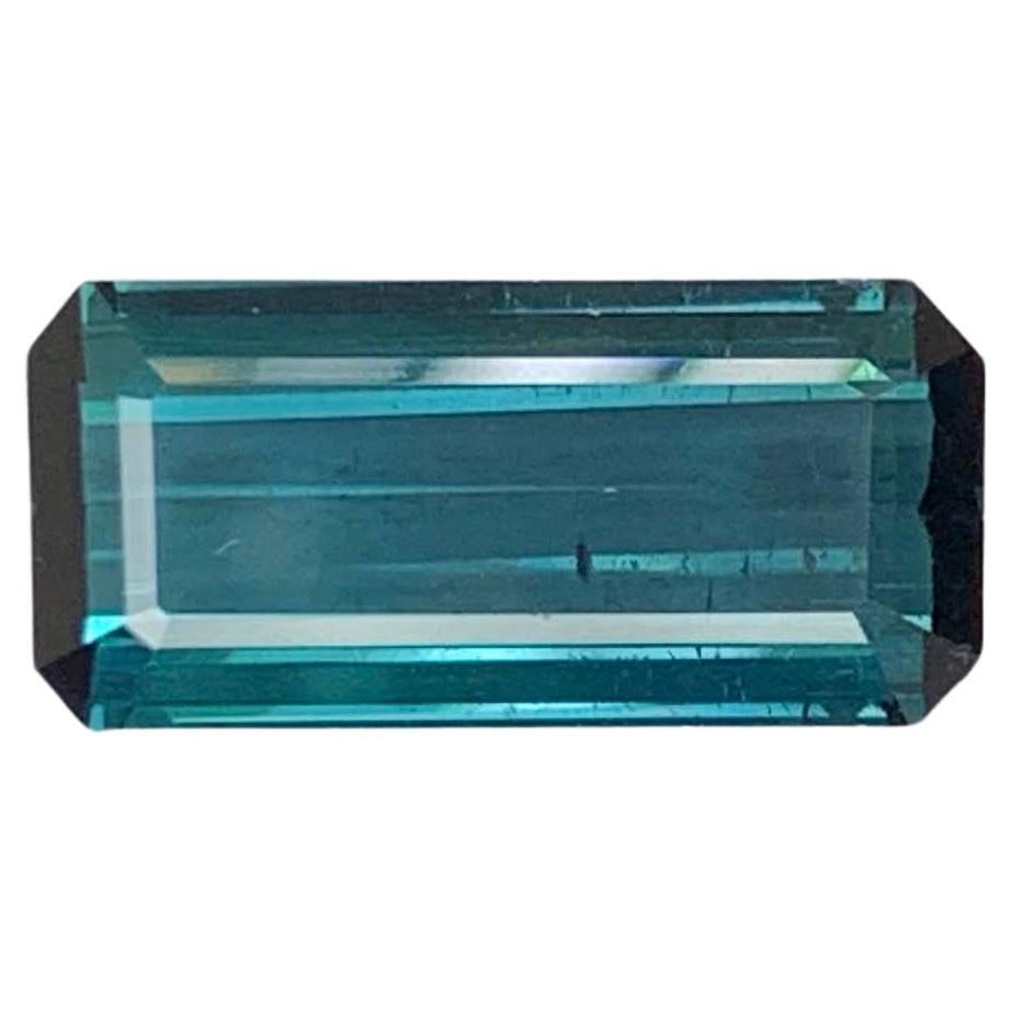 2.25 Carat Natural Loose Deep Blue Color Tourmaline Emerald Cut Afghan Gemstone (pierre précieuse afghane)