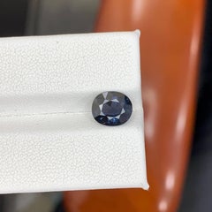 2.25 Carat Natural Loose Deep Gray Spinel Stone Oval Cut Burmese Gemstone