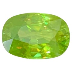 2.25 Carat Natural Loose Green Sphene Stone Oval Shaped Madagascar's Gemstone