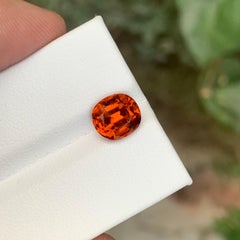 2.25 Carat Natural Loose Hessonite Garnet Cushion Cut Gemstone