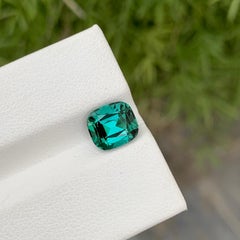 2.25 Carat Natural Loose Lagoon Tourmaline Cushion Shape Gem For Jewellery