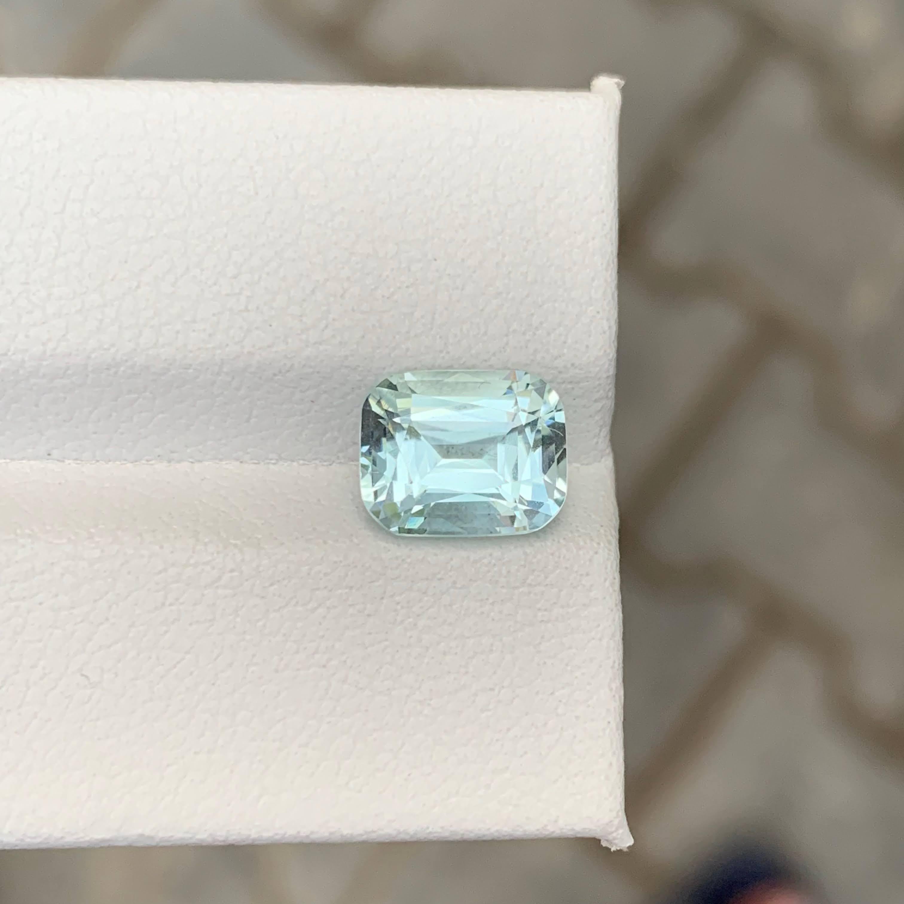 da uomo o donna 2.25 carati di acquamarina azzurra naturale sfusa, taglio a cuscino, gemma pakistana in vendita