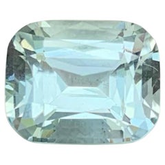 2.25 Carat Natural Loose Light Blue Aquamarine Cushion Cut Pakistani Gemstone