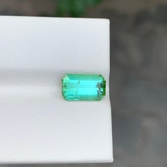 2.25 Carat Natural Loose Mint Tourmaline Emerald Shape Gemstone
