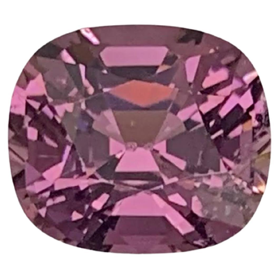 2.25 Carat Natural Loose Purplish Burmese Spinel Stone Cushion Cut Gemstone