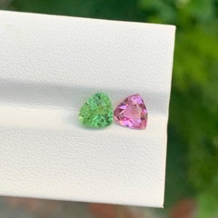 2.25 Carat Natural Loose Reverse Pair Tourmaline Trillion Cut Gem For Earrings