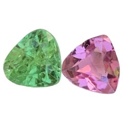2.25 Carat Natural Loose Reverse Pair Tourmaline Trillion Cut Gem Pour Boucles d'oreilles