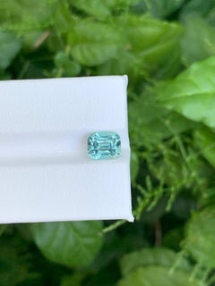 2.25 Carat Natural Loose Seafoam Tourmaline Stone Cushion Cut Afghan Gemstone
