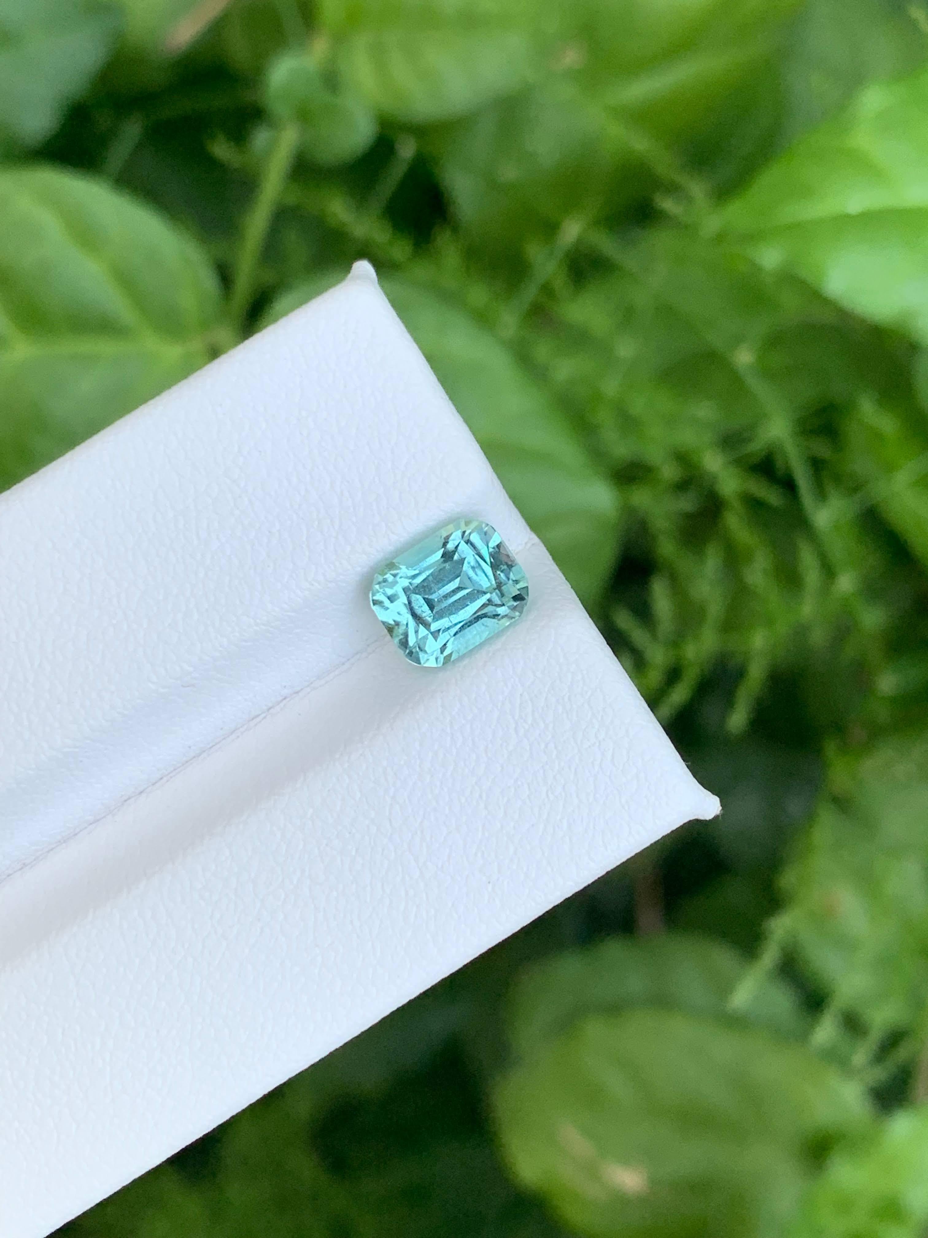 2.25 Carat Natural Loose Seafoam Tourmaline Stone Cushion Cut Afghan Gemstone (pierre précieuse afghane) en vente 3