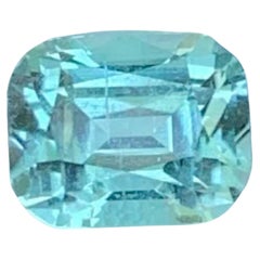 2.25 Carat Natural Loose Seafoam Tourmaline Stone Cushion Cut Afghan Gemstone (pierre précieuse afghane)