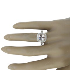 2.25 Carat Natural Morganite 14 Karat Solid Rose Gold Diamond Ring