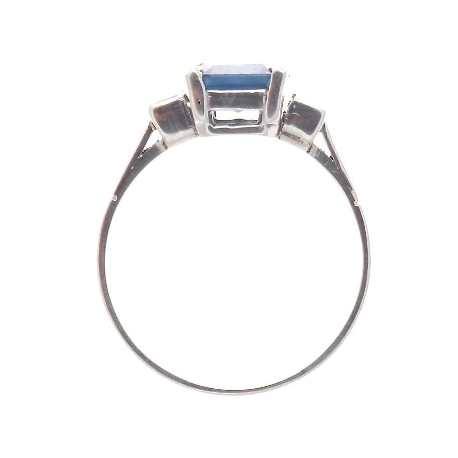 2.25 Carat Natural Sapphire Diamond Platinum Ring In New Condition In Beverly Hills, CA
