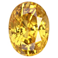Pierre précieuse non sertie du Sri Lanka, saphir jaune doré naturel de 2,25 carats, taille ovale