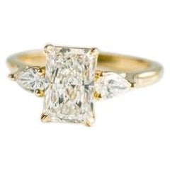 2.25 Carat Radiant Statement Brilliant White 14K White Gold Everyday Royalty