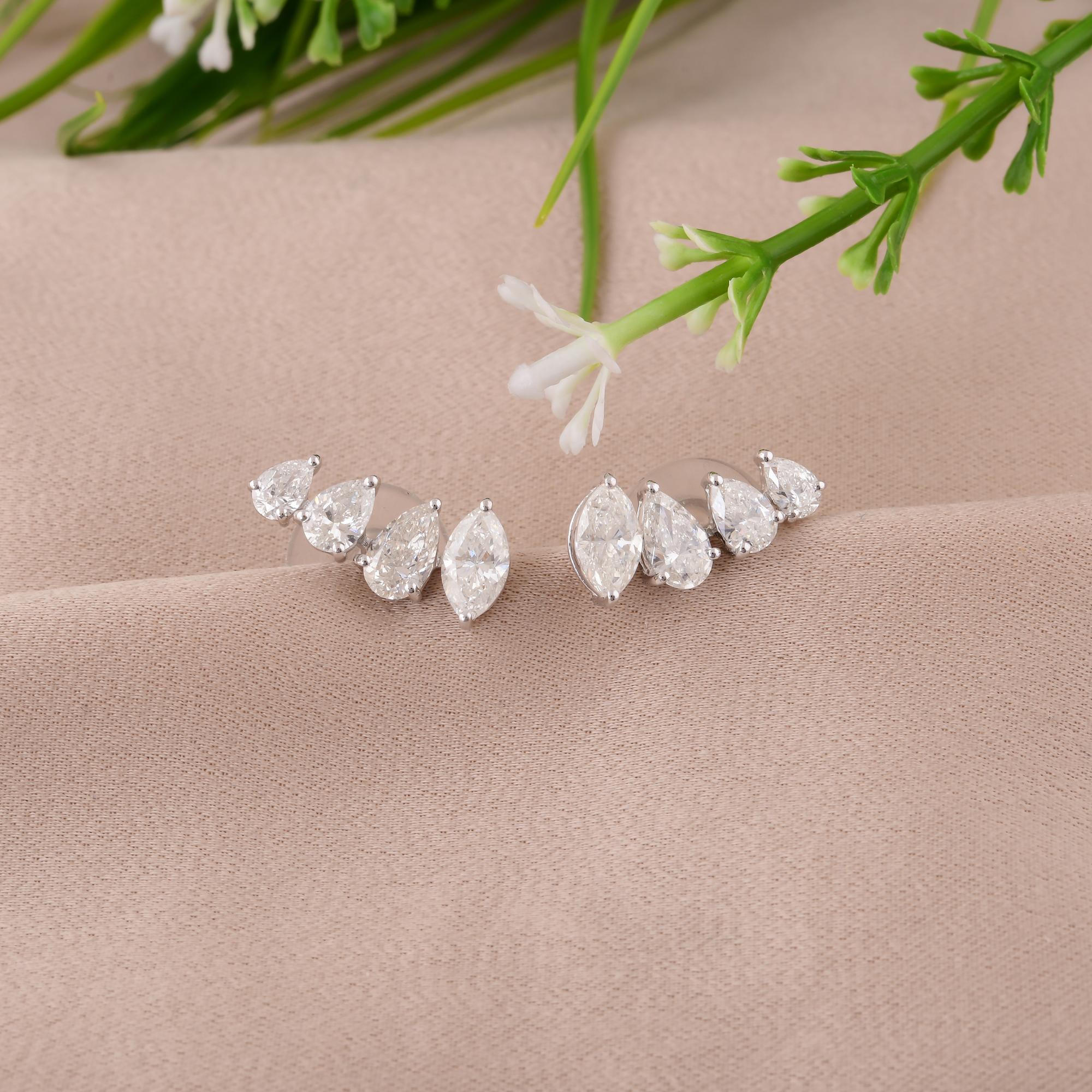 Cast from 18-karat gold, these exquisite earrings are handset with 2.25 carats of sparkling diamonds.

FOLLOW SPECTRUM JEWELS storefront to view the latest collection & exclusive pieces. Spectrum Jewels is proudly rated as a Top Seller on 1stdibs