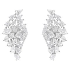 2.25 Carat SI/H Boucles d'oreilles diamant taille poire Brilliante Or blanc 18 Karat Bijoux
